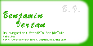 benjamin vertan business card